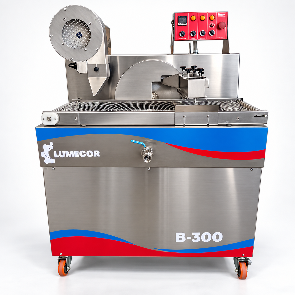 Sistema de baño y cinta transportadora de la bañadora LUMECOR B-300